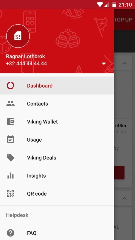 Viking App for Android - Manage Your Mobile Vikings Plan