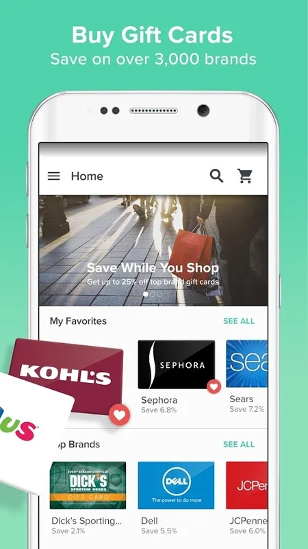 Raise for Android - Smart Savings on Gift Cards