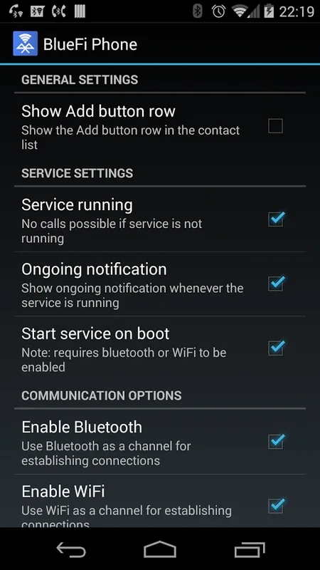 BlueFi Phone for Android - Seamless Communication