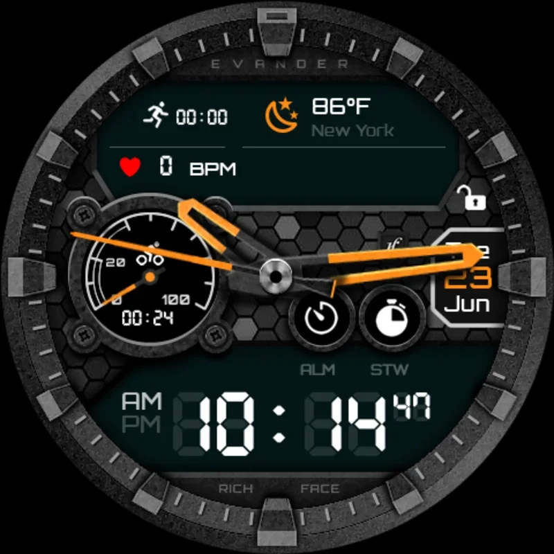 Evander Watch Face for Android - Customize Your Wear OS Device