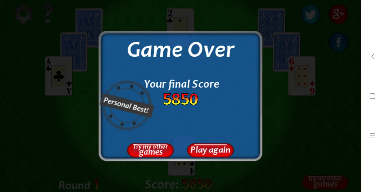 Solitaire TriPeaks Classic for Android - No Downloading Required