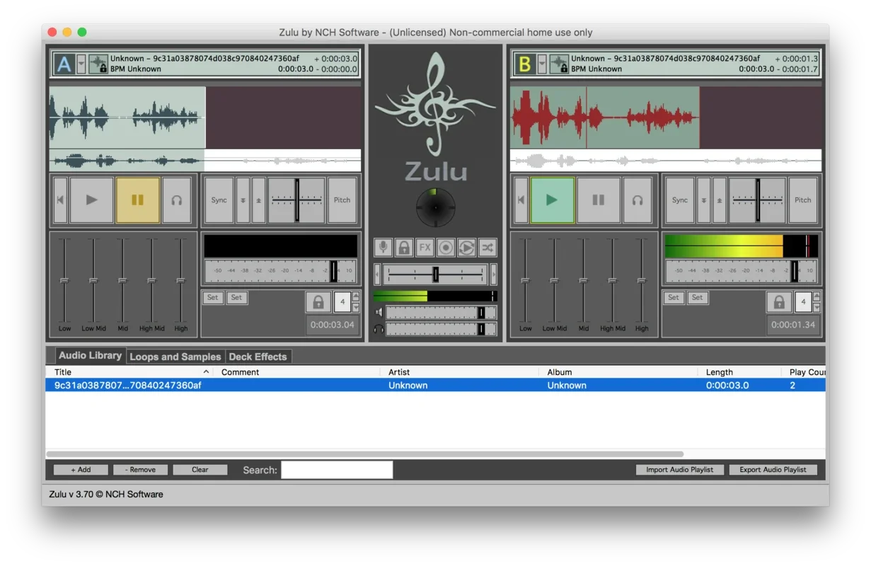 Zulu Free Virtual DJ Mixer for Mac - Unleash Your DJ Skills