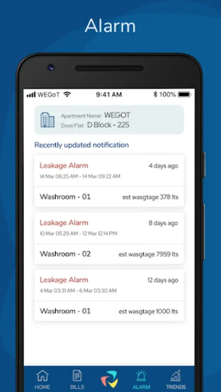 WEGoT for Android: Optimize Home Water Use