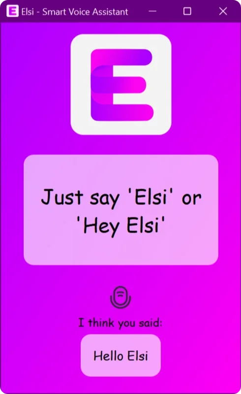 Elsi - Smart Voice Assistant for Windows: Hands - Free Task Completion