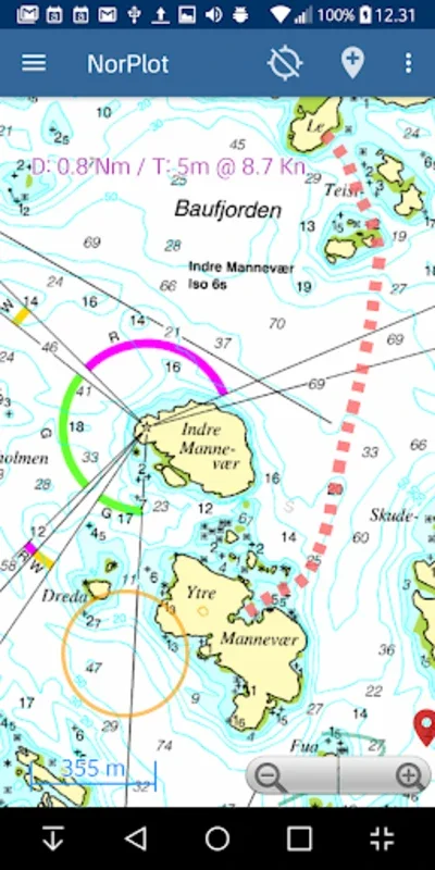 NorPlot sjøkart / kartplotter for Android: Detailed Marine Charts