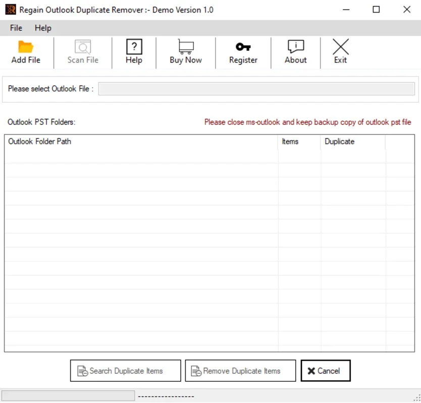 Regain Outlook Duplicate Remover for Windows: Clear Duplicates