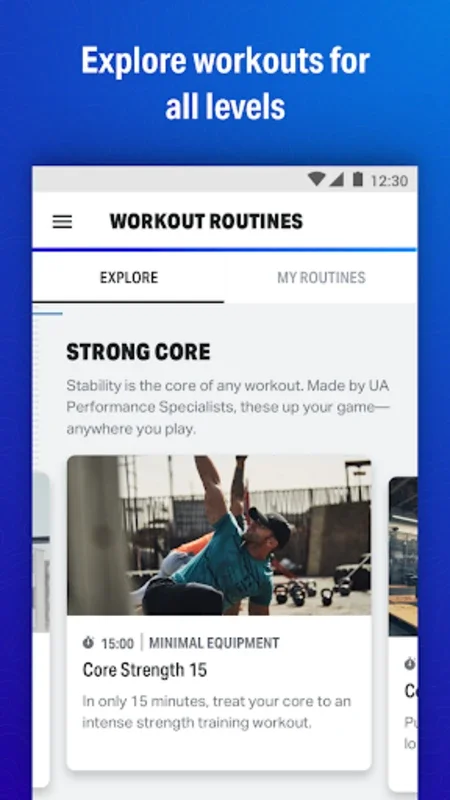 Map My Fitness Workout Trainer for Android: Reach Your Fitness Goals