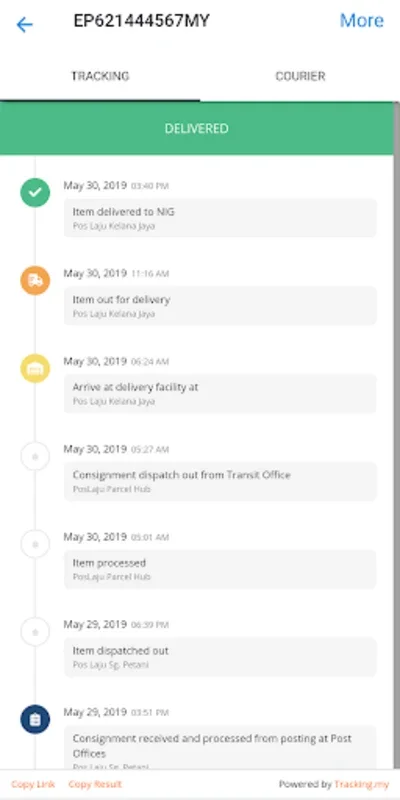 Tracking.my Package Tracker for Android: Efficient Parcel Tracking