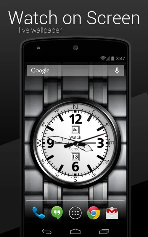 Watch on Screen LITE for Android - Elegant Timepiece Wallpaper