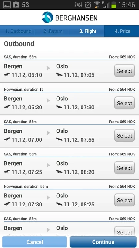 Berg-Hansen for Android: Simplify Travel Planning