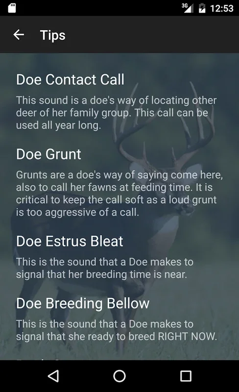 Whitetail Deer Calls for Android - No Download Needed, Just Use