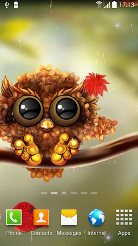 Autumn Little Owl Wallpaper for Android - Charming Wallpapers