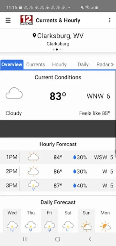 WBOY STORMTRACKER 12 for Android: Accurate Local Weather