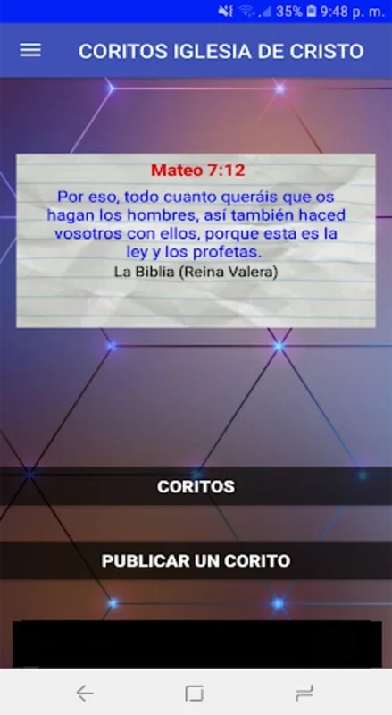 Coritos, Iglesia de Cristo for Android - Spiritual Hymn App