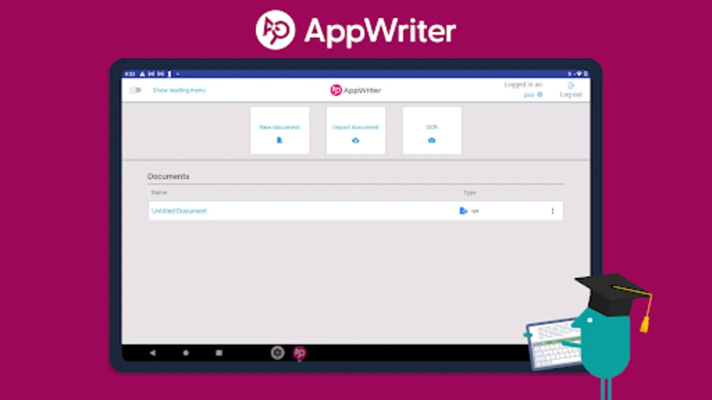 AppWriter for Android: Enhance Literacy Skills