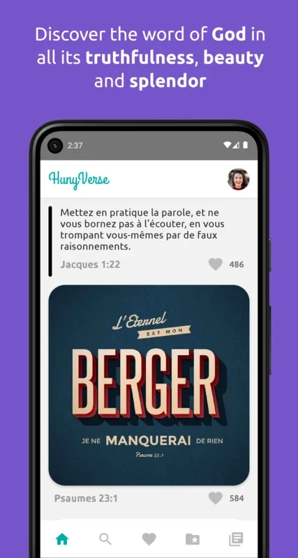 HunyVerse for Android: Share Bible Verses on Social Media