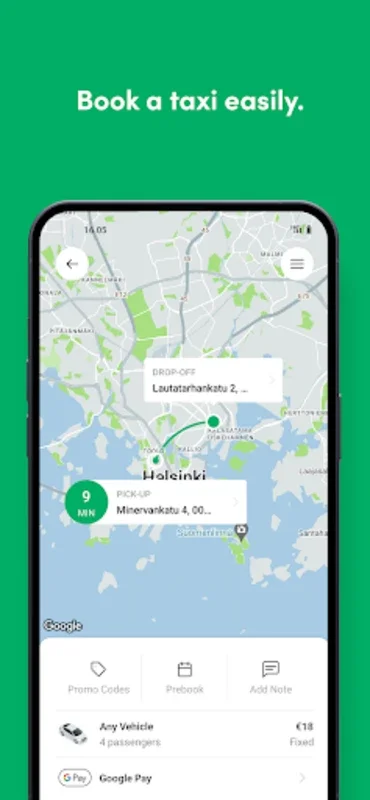 Menevä Taxi for Android - Seamless Rides in Finland