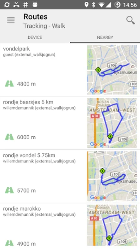 Gliderun for Android: Comprehensive Fitness Tracking