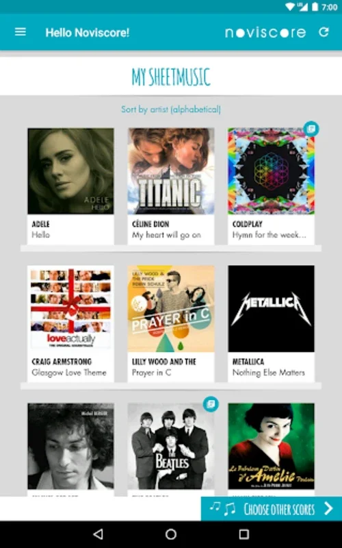 Noviscore for Android - Offline Music Scores with Audio Guides