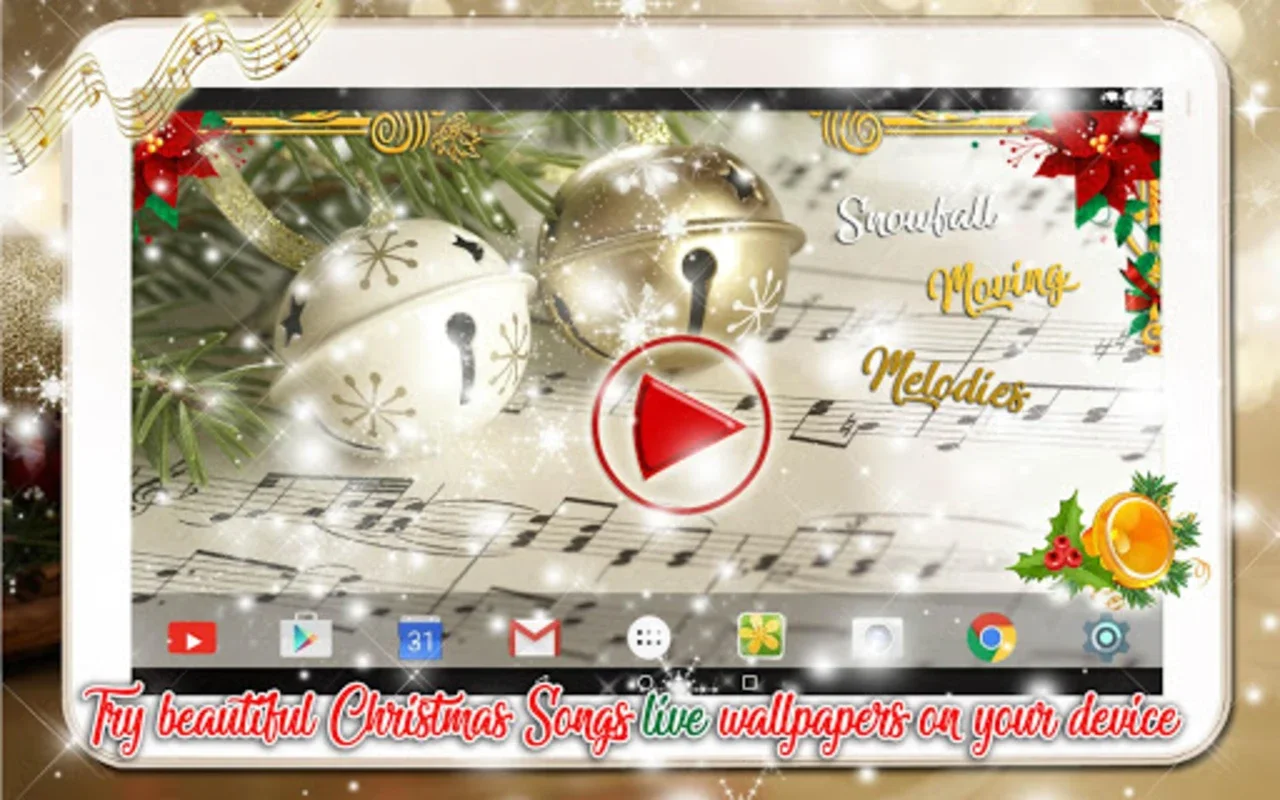 Christmas Songs Live Wallpaper for Android - Festive Cheer