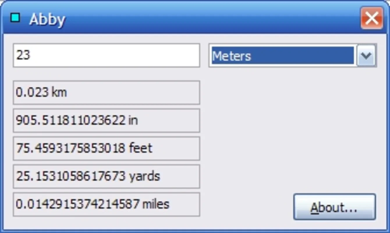 Abby for Windows - Quick Unit Conversion Tool