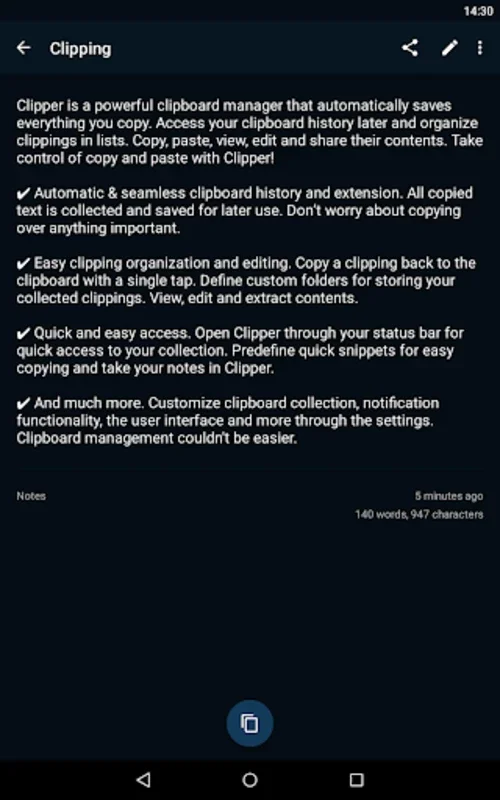 Clipper for Android - Manage Your Clipboard Effortlessly