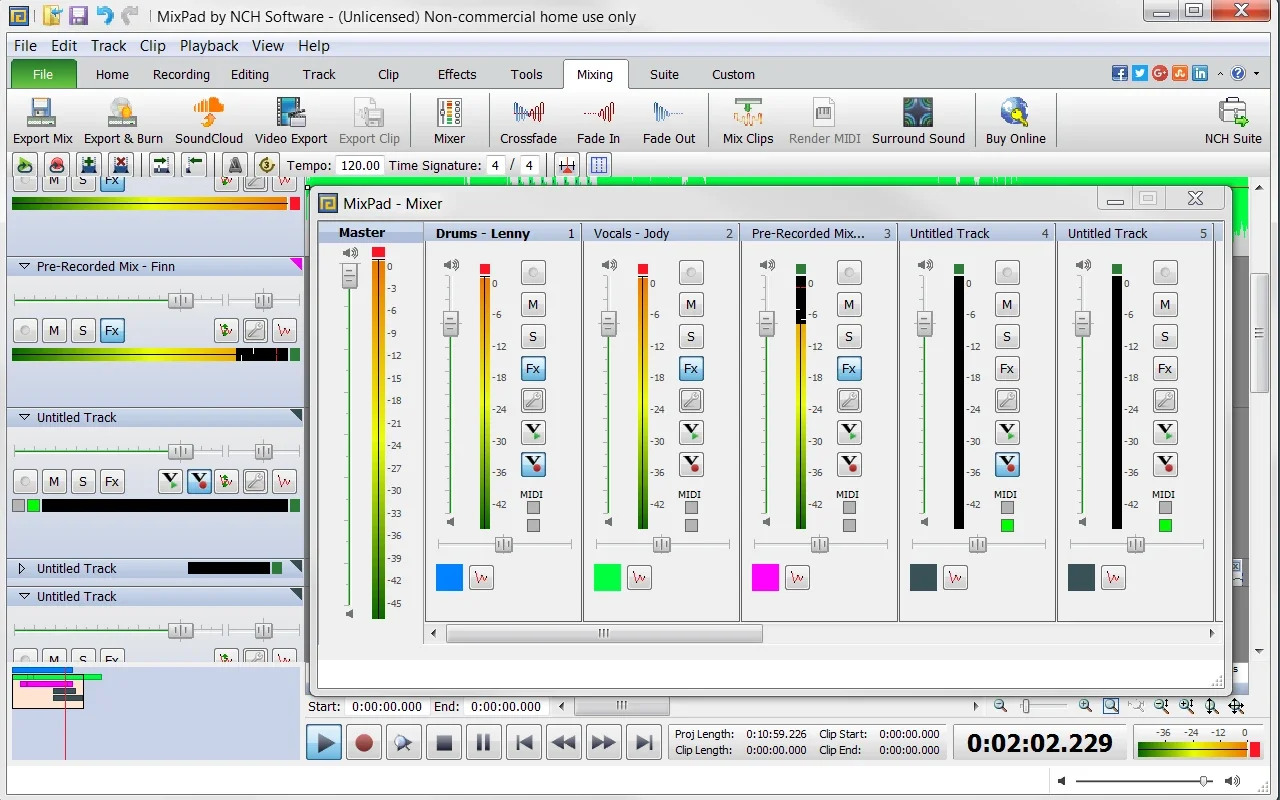 MixPad for Windows: Professional Music Mixing