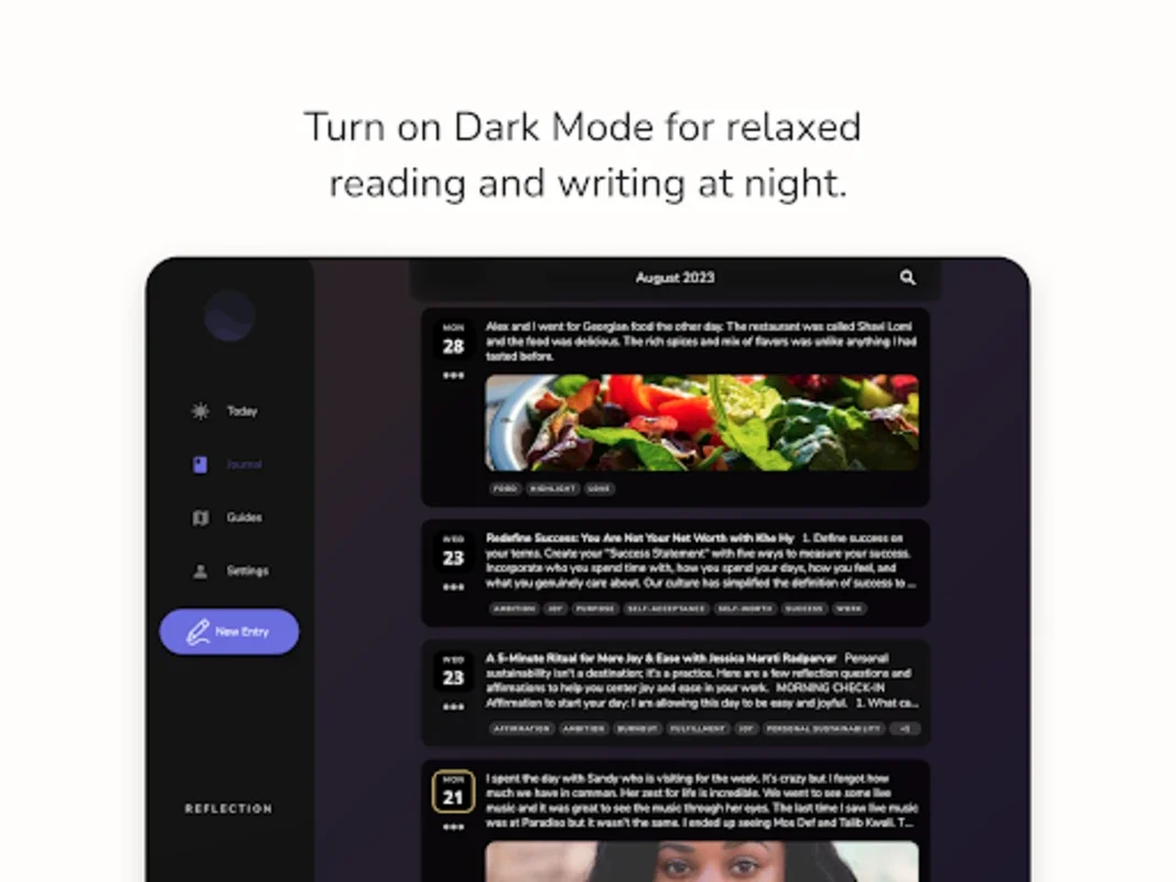 Reflection.app for Android - Enhance Well-being with Journaling