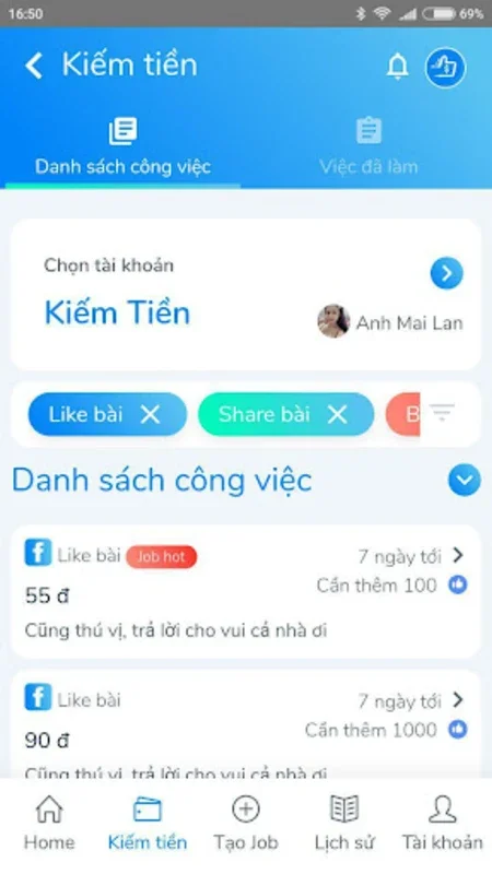 Golike - Kiếm Tiền Online Từ M for Android - No Downloading Needed