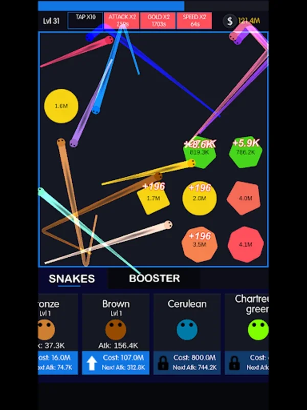 Idle Snakes for Android - Engaging Snake Battles