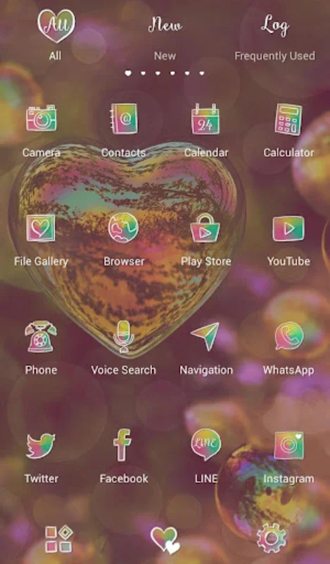 Heart Bubble Theme +HOME for Android: Vast Customization Options