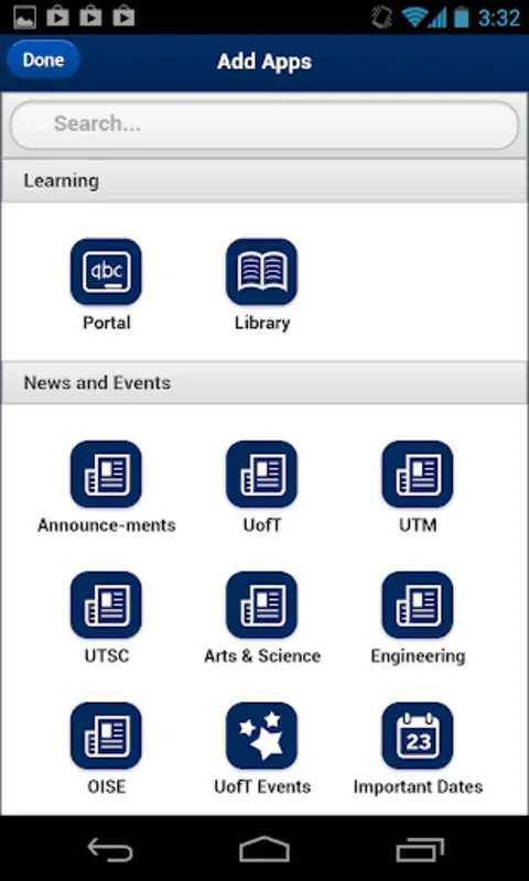 UofT Mobile for Android: Centralized University Resource Access