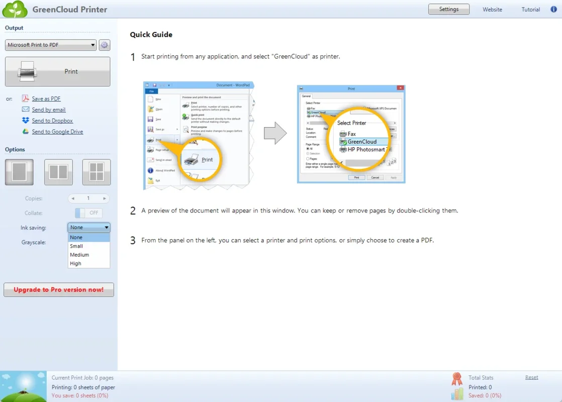 GreenCloud Printer: Eco-Friendly Printing Optimization for Windows