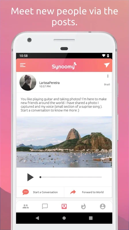 Synoomy for Android: Connect with People Worldwide