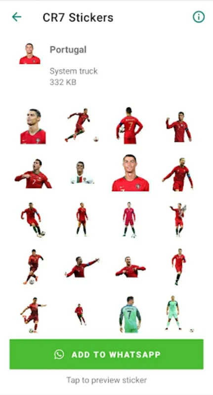 Cristiano Ronaldo Stickers for Android - Enhance Chats