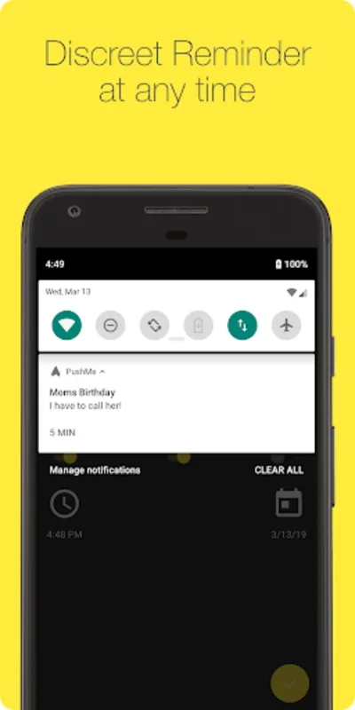 PushMe - Notification Reminder for Android: Customizable Reminders