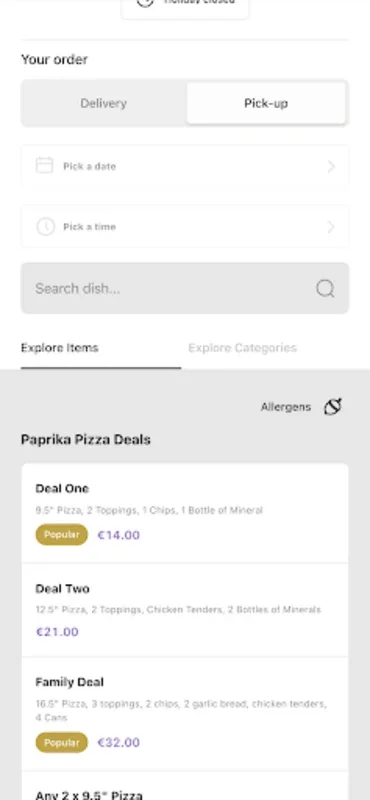 Paprika Pizza Newbridge for Android - Order Your Favorite Pizza with Ease