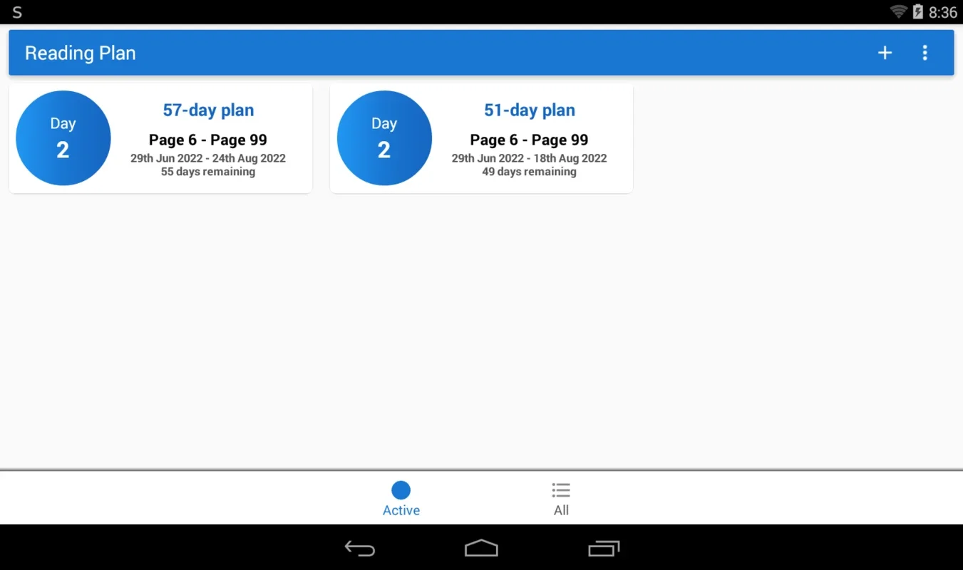 Reading Plan for Android: Customize Your Reading