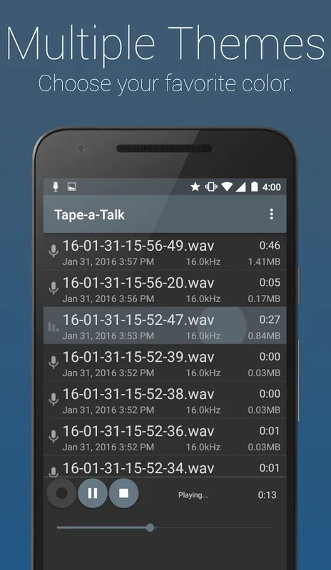 Tape-a-Talk for Android: Efficient Voice Recording