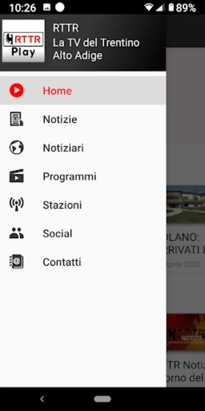 RTTR Play for Android: Stream Trentino Alto Adige Content