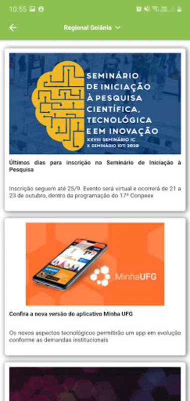 Minha UFG for Android - Streamlined University Access