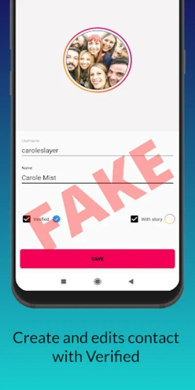 Fake Story Prank for Android - Craft Custom Social Media Pranks