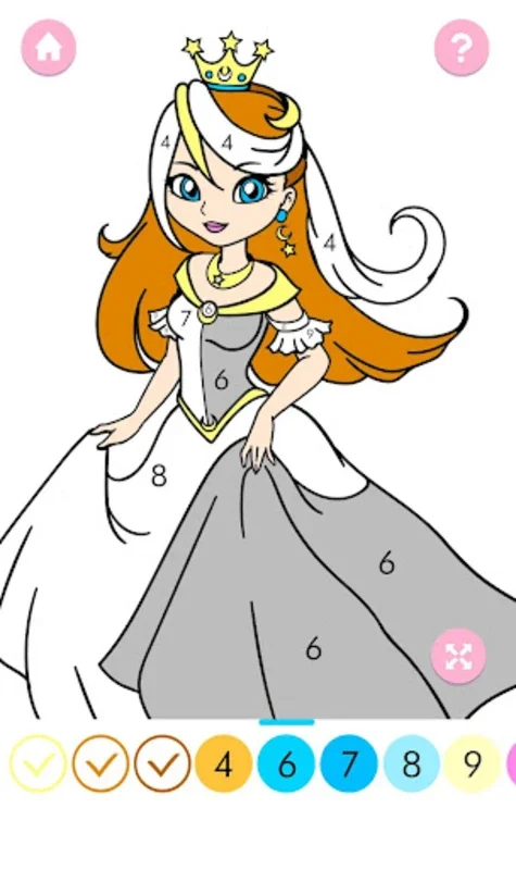 Princess Coloring by Number for Android - Relaxing Art App