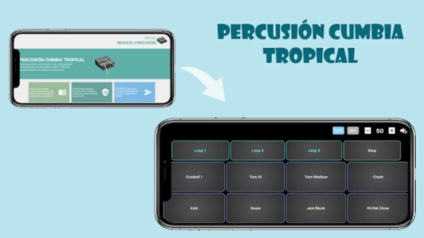 Percusión Cumbia Tropical for Android - Immersive Drumming Experience