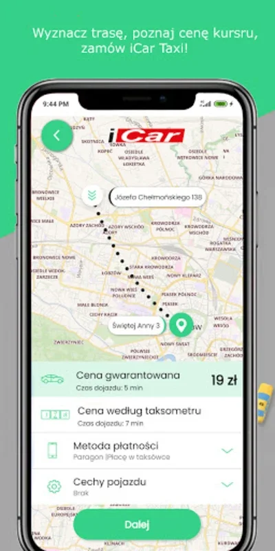 iCAR TAXI Kraków 12 653 5555 for Android: Simplify Taxi Booking