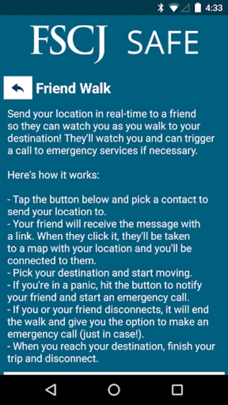 FSCJ Safe for Android - Keep Campus Safe with This App