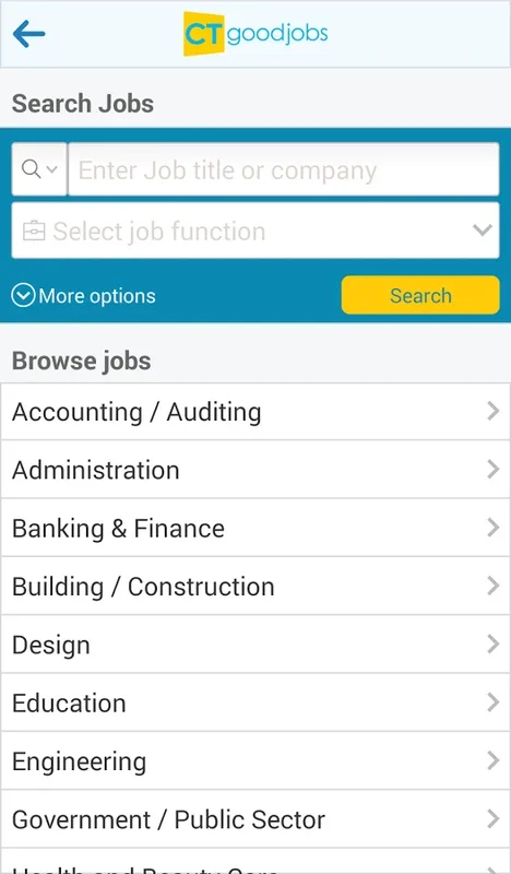 CTgoodjobs for Android - Streamline Job Search with Exclusive Features