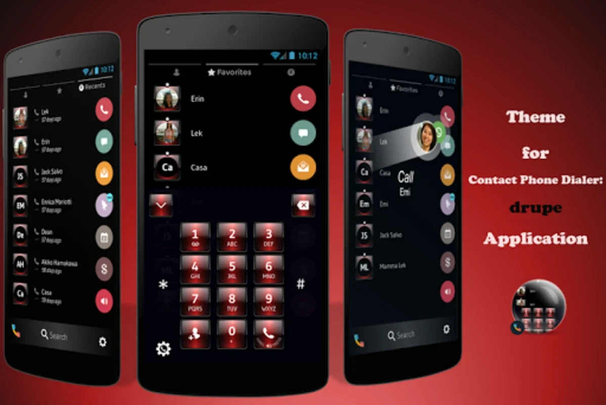 Theme Dialer Dusk Red for Android - Enhance Your Dialing Experience