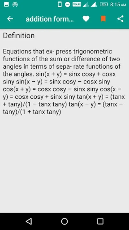 Maths Dictionary for Android: Comprehensive Math Terms