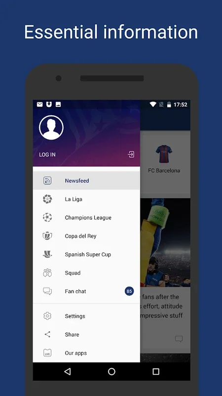 Barca Live for Android - Keep Barcelona FC Fans Informed